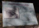 Sign explaining Confederate tunnels within the earthworks